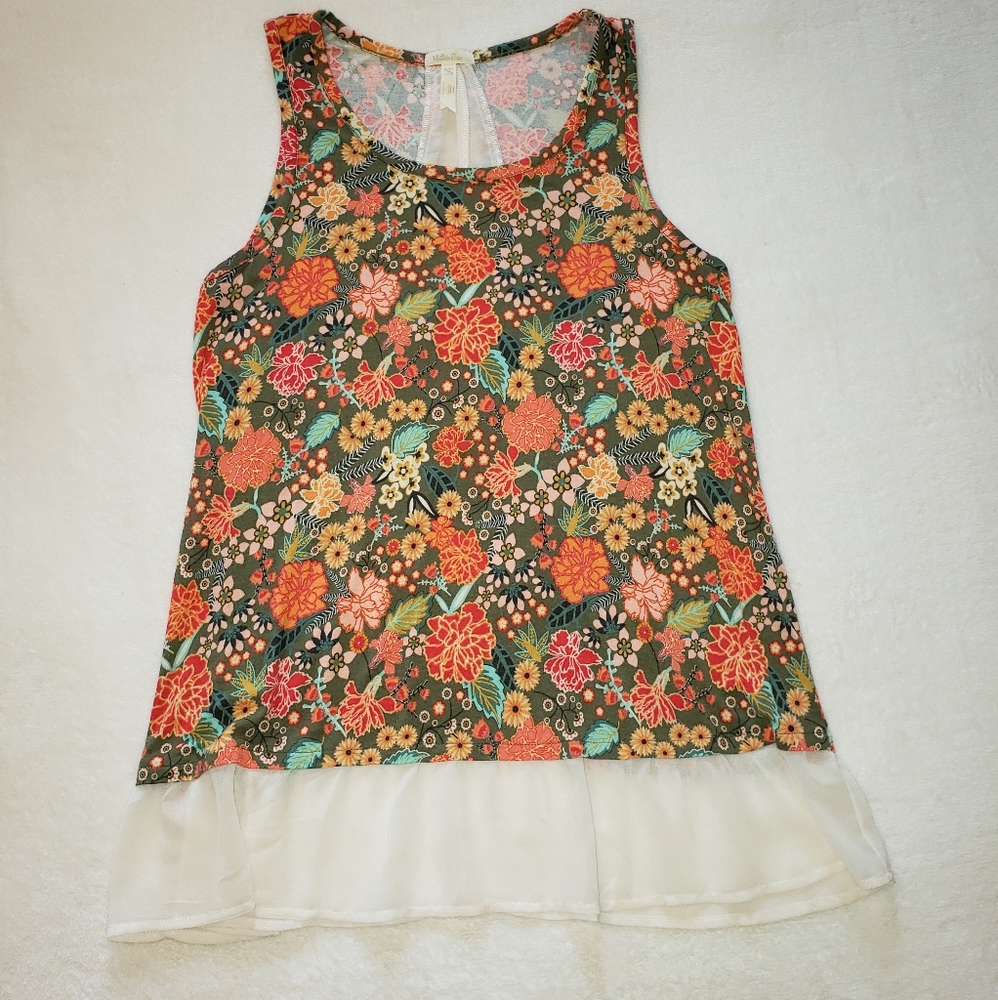 EUC Matilda Jane floral knit sleeveless tunic